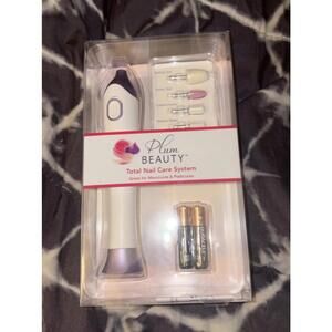 Plum Beauty Total Nail File Care System Battery w/5 Attachments Manicure Pedi